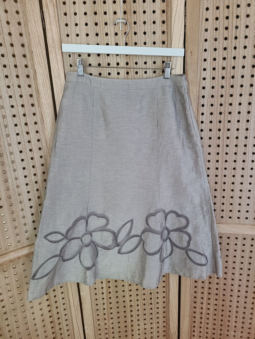 Per Una Linen Floral Cut Out Skirt, Size 6